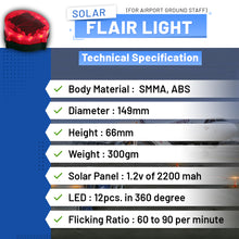 Load image into Gallery viewer, Solar Flair light for Airport ground Staff