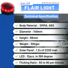 Load image into Gallery viewer, Solar Flair light for Police Vehicle