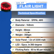 Load image into Gallery viewer, Solar Flair light for Fisherman